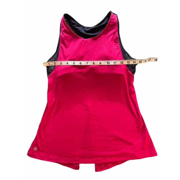 Athleta Essence CYA Support Top Built in Bra Size Pink Navy XS - Picture 3 of 9